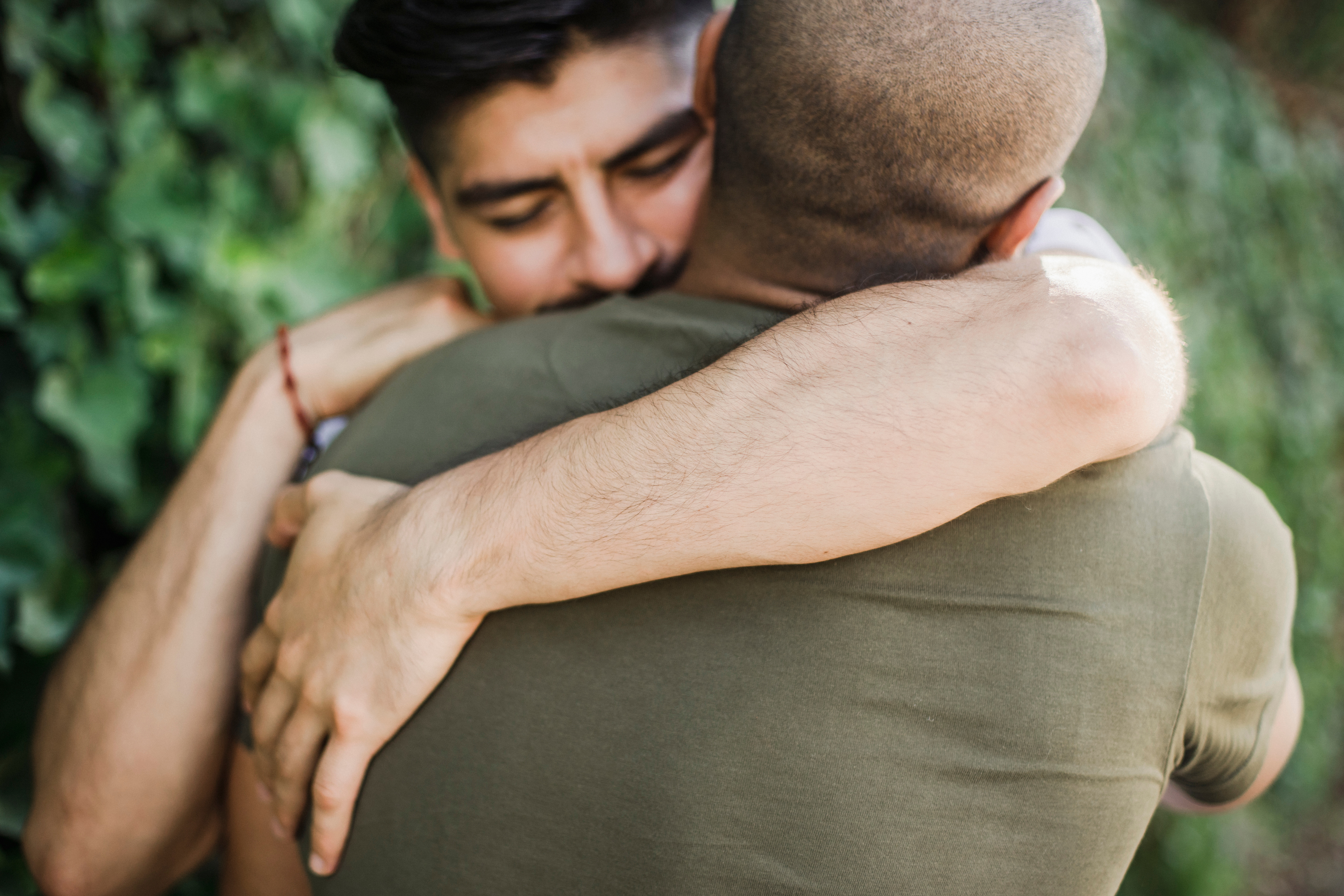 Two Men Hugging